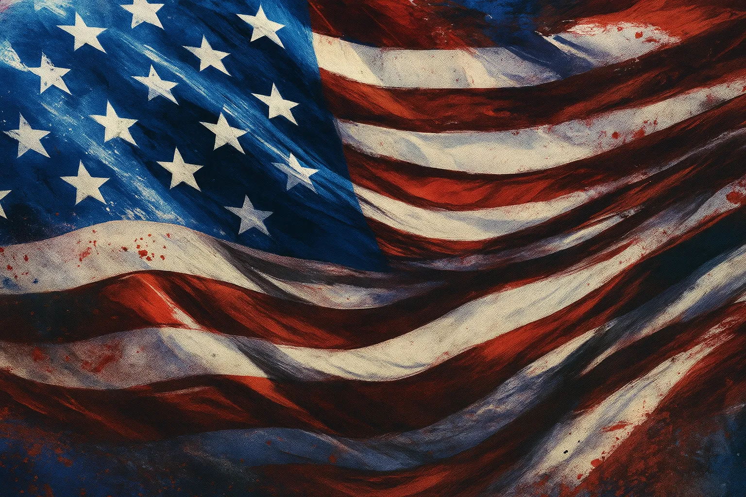 American flag background at LincolnWay Automotive